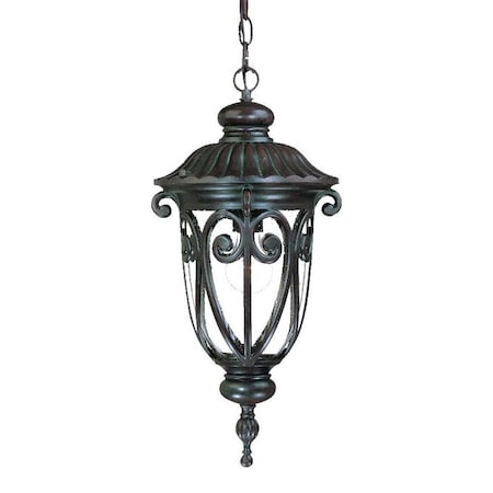 Estallar 20.5 x 9.38 x 9.38 in. Naples 1-Light Marbelized Mahogany Hanging Light ES3084946